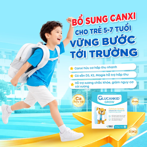 Glucankid Grow Hỗ Trợ Phát Triển Chiều Cao, Xương Răng Chắc Khỏe