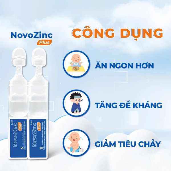 NovoZinC Plus – Bổ sung kẽm hữu cơ và Lysine, hỗ trợ bé ăn ngon, tăng cường đề kháng 