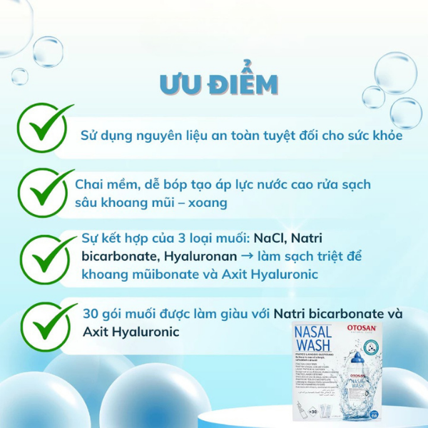 Otosan Nasal Wash Kit – Bộ rửa mũi hỗ trợ làm sạch khoang mũi, giảm bụi bẩn và chất nhầy