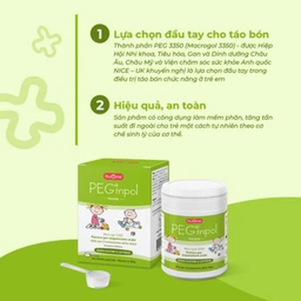 Bột nhuận tràng PEGinpol Buona 100g hỗ trợ cải thiện táo bón cho trẻ em