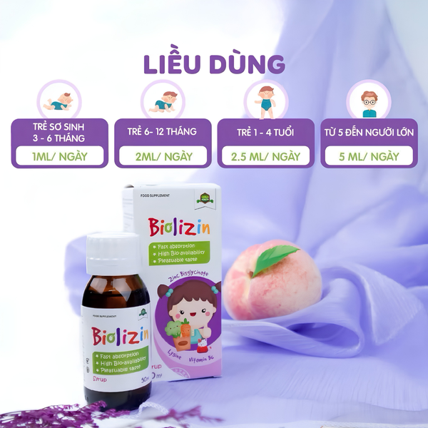 Biolizin – Bổ sung kẽm hữu cơ, giúp bé ăn ngon và tăng cường đề kháng