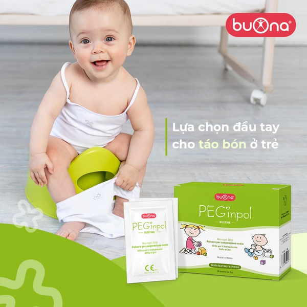 Bột nhuận tràng Buona PEGinpol - hỗ trợ cải thiện táo bón cho trẻ từ 6 tháng tuổi