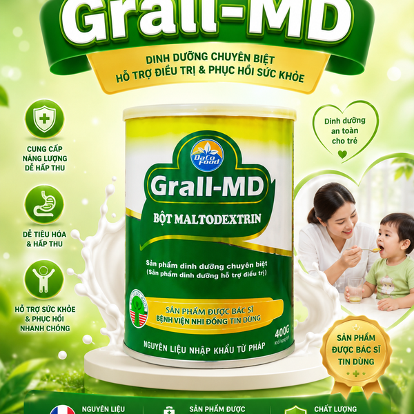 Grall MD 400g – Bột Maltodextrin bổ sung năng lượng cho trẻ và người suy dinh dưỡng