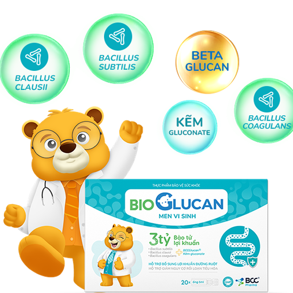 Men Vi Sinh BioGlucan - Hỗ Trợ Cân Bằng Hệ Vi Sinh Đường Ruột,  Giảm Rối Loạn Tiêu Hóa