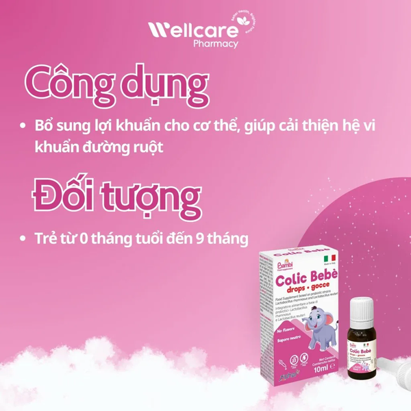 Colic Bebè Liposome 10ml - Men Vi Sinh Cao Cấp Cho Hệ Tiêu Hóa Của Bé