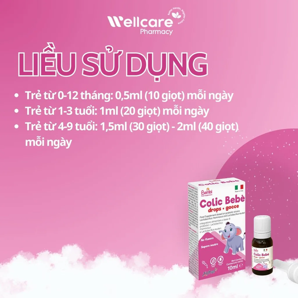 Colic Bebè Liposome 10ml - Men Vi Sinh Cao Cấp Cho Hệ Tiêu Hóa Của Bé