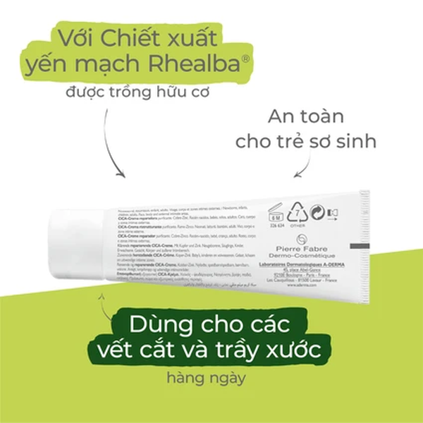 Kem Dưỡng A-Derma Làm Dịu & Phục Hồi Da Kích Ứng 50ml Dermalibour+ Repairing CICA-Cream