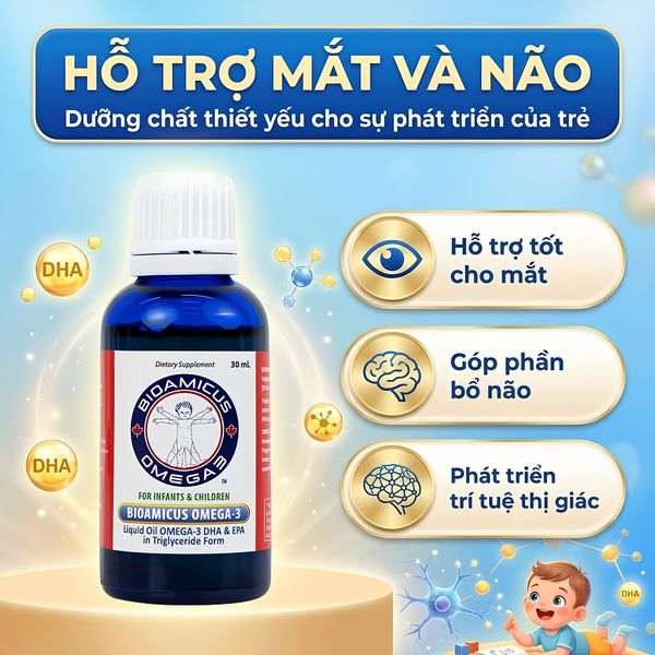 BioAmicus Omega-3 – Bổ sung DHA giúp phát triển não bộ và thị lực