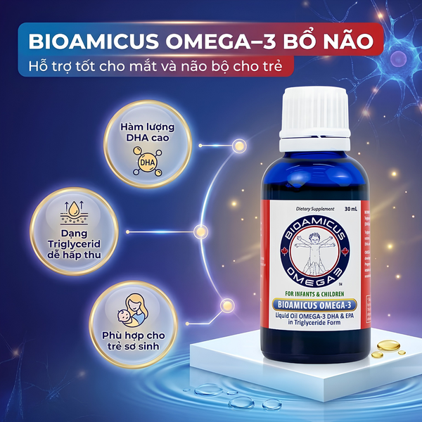 BioAmicus Omega-3 – Bổ sung DHA giúp phát triển não bộ và thị lực