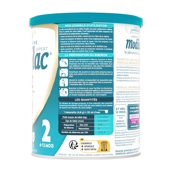 Sữa Modilac Expert Riz 2 800g - Phù Hợp Với Trẻ Dị Ứng Đạm Sữa Bò (6–12 tháng)