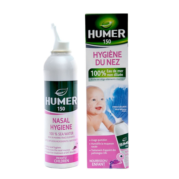 HUMER Nasal Hygiene Enfant – Dung dịch xịt mũi nước biển sinh lý cho trẻ em