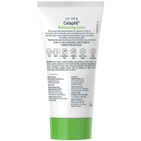 Kem dưỡng ẩm Cetaphil Moisturising Cream Face & Body 50g cho da khô và da nhạy cảm