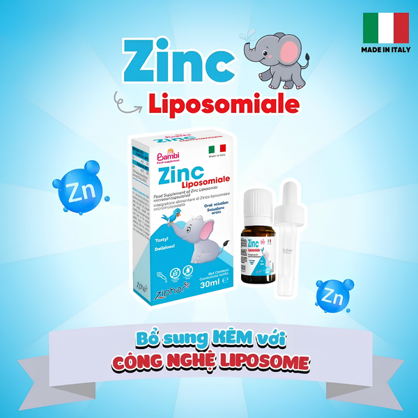 Kẽm ZinC Liposomial – Bổ sung kẽm giúp bé tăng đề kháng, ăn ngon