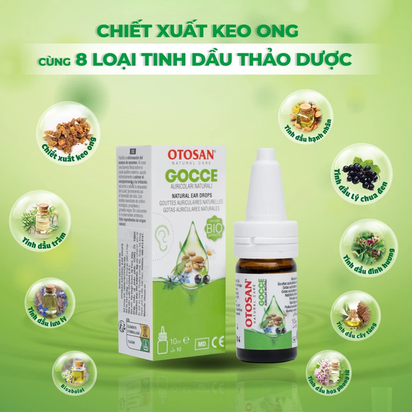 Dung dịch nhỏ tai Otosan Natural Ear Drops - Hỗ trợ làm sạch ráy tai – Làm dịu kích ứng – Chăm sóc ống tai