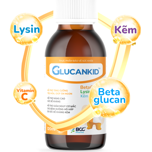 Glucankid Siro 120ml – Hỗ Trợ Tăng Đề Kháng, Ăn Ngon, Giảm Nguy Cơ Mắc Bệnh Hô Hấp Cho Trẻ