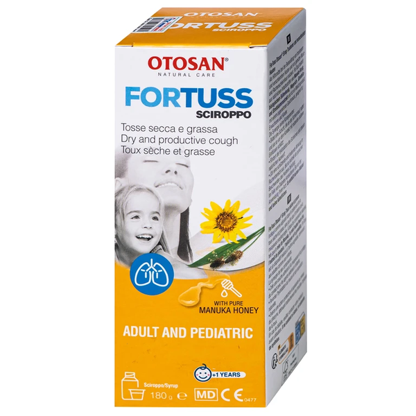 Siro ho Fortuss Otosan 180g – Hỗ trợ làm dịu ho khan, ho có đờm và bảo vệ niêm mạc hầu họng