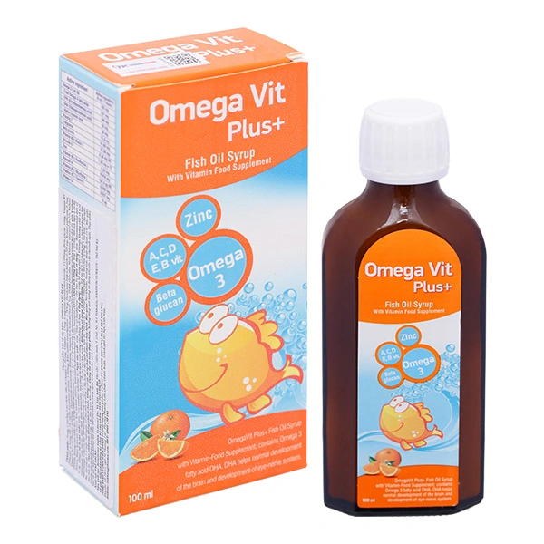 Siro Omega Vit Plus 100ml - Phát Triển Não Bộ Và Thị Lực Cho Bé