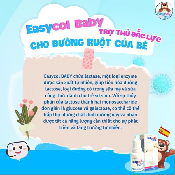 EasyCol Baby Enzym Lactase 15ml - Hỗ Trợ Trẻ Bất Dung Nạp Lactose