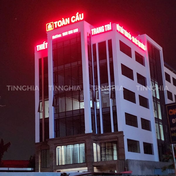 Bảng hiệu chữ nổi Alu gắn nhà xưởng, nhà máy công ty