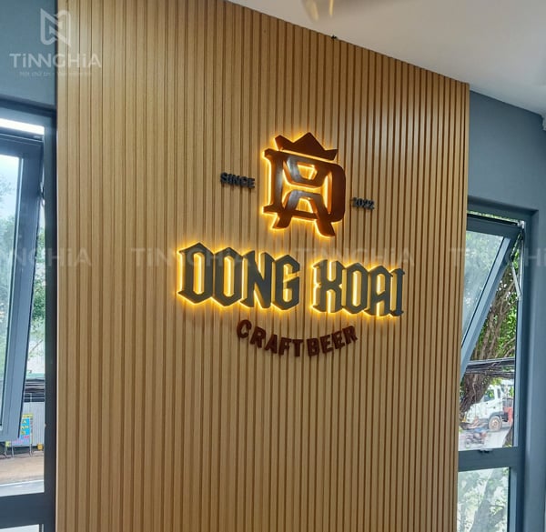 Chữ nổi inox sơn - Chữ inox màu theo thương hiệu