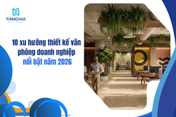 10 XU HƯỚNG THIẾT KẾ VĂN PHÒNG DOANH NGHIỆP NỔI BẬT NĂM 2026
