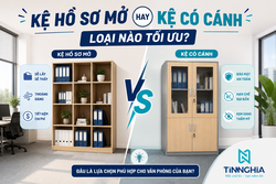 KỆ HỒ SƠ MỞ HAY KỆ CÓ CÁNH - LOẠI NÀO TỐI ƯU?