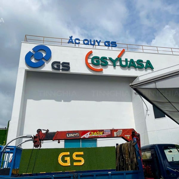 Bảng hiệu chữ nổi Alu gắn nhà xưởng, nhà máy công ty