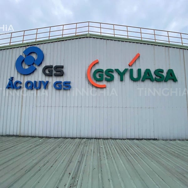 Bảng hiệu chữ nổi Alu gắn nhà xưởng, nhà máy công ty