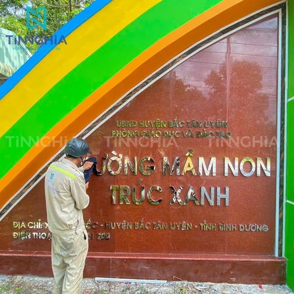 Chữ nổi inox vàng gương - Biển công ty, chữ trang trí
