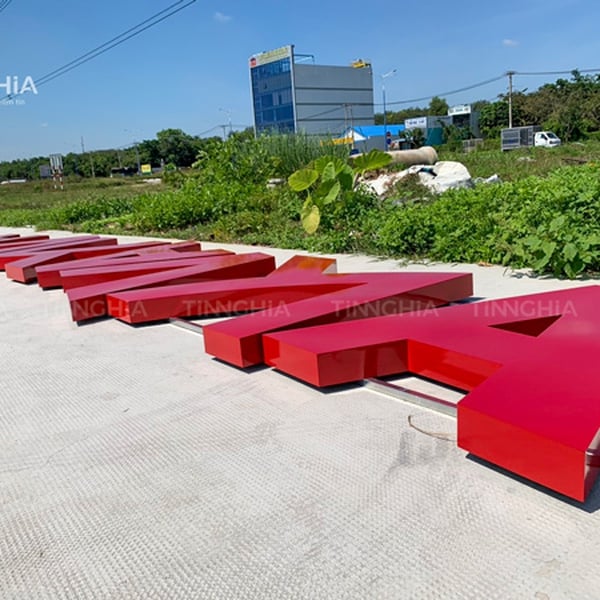Chữ nổi inox sơn - Chữ inox màu theo thương hiệu