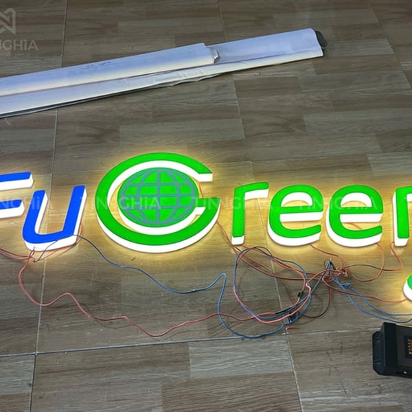 Chữ nổi Mica đèn LED làm bảng hiệu, biển decor