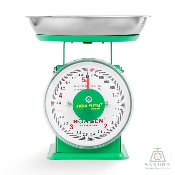 CÂN ĐỒNG HỒ HOA SEN 1KG - 2KG - 5KG