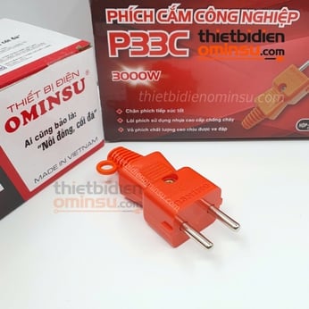 Phích Cắm Công Nghiệp 3000W 2 Lớp (Màu Cam) P33C OMINSU