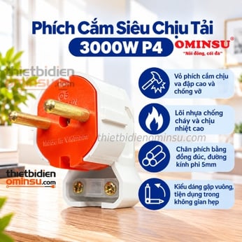 Phích Cắm Siêu Chịu Tải 3000W P41 OMINSU