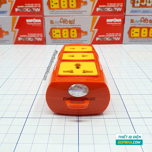 Ổ Cắm Điện 3 Lỗ 6000W Lõi Sứ Không Dây P6000W SOPOKA