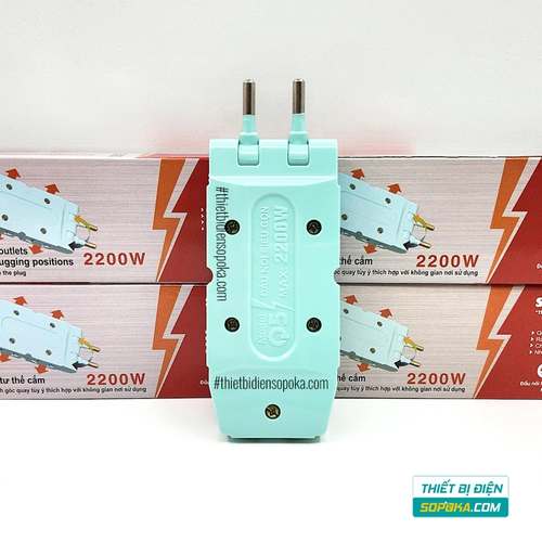Ổ Chia Điện 5 Lỗ Loại Dẹp 2200W 10A Q5 SOPOKA