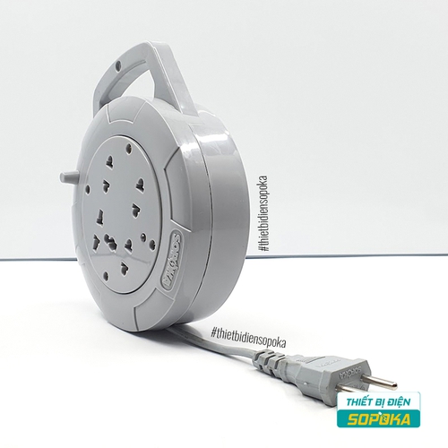 Ổ Cắm Điện Quay Cuộn Dây Tròn 2200W 10A Q45G/Q75G SOPOKA