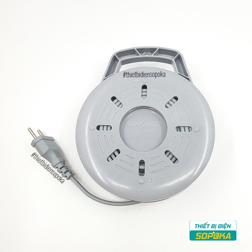 Ổ Cắm Điện Quay Cuộn Dây Tròn 2200W 10A Q45G/Q75G SOPOKA