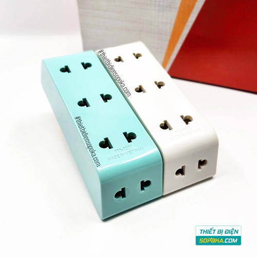 Phích Cắm Chia Điện 5 Lỗ Cổ Xoay 2200W 10A P25T/P25X SOPOKA