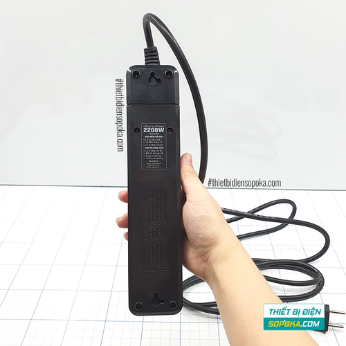 SOPOKA Ổ Cắm Điện 4 Lỗ 2200W Lõi Sứ Chịu Nhiệt Chống Va Đập 4K3 / 4K5