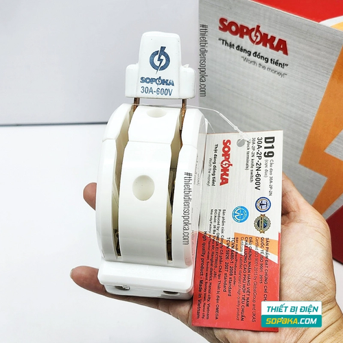 Cầu Dao Đảo Đế Sứ 1 Pha 30A 2P 600V D19 SOPOKA