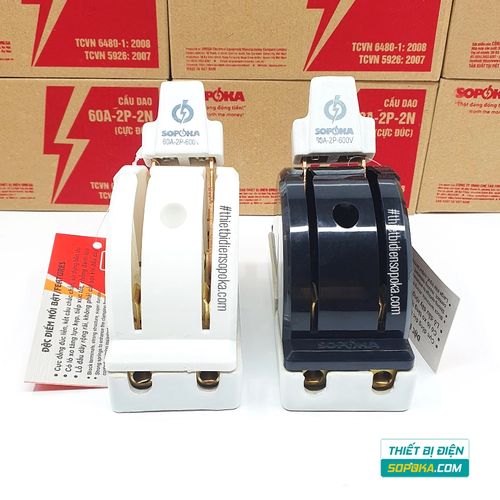 Cầu Dao Đảo Đế Sứ 1 Pha 60A 2P 600V 2N D22 SOPOKA