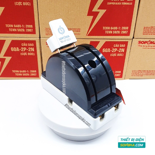 Cầu Dao Đảo Đế Sứ 1 Pha 60A 2P 600V 2N D22 SOPOKA