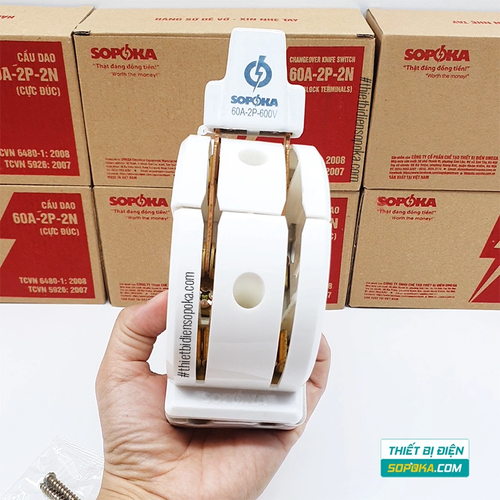 Cầu Dao Đảo Đế Sứ 1 Pha 60A 2P 600V 2N D22 SOPOKA