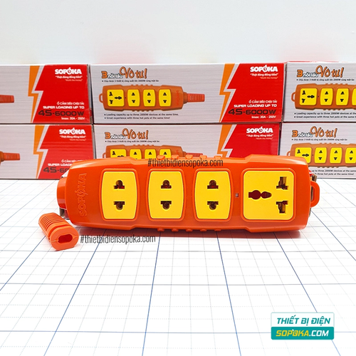 Ổ Cắm Điện 4 Lỗ Không Dây 6000W 4S-6000W SOPOKA