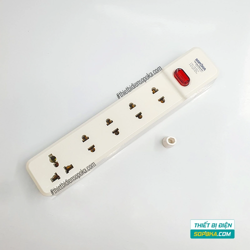 Ổ Cắm Điện 5 Lỗ Lõi Sứ Không Dây 2200W Có Công Tắc 5M-0 SOPOKA