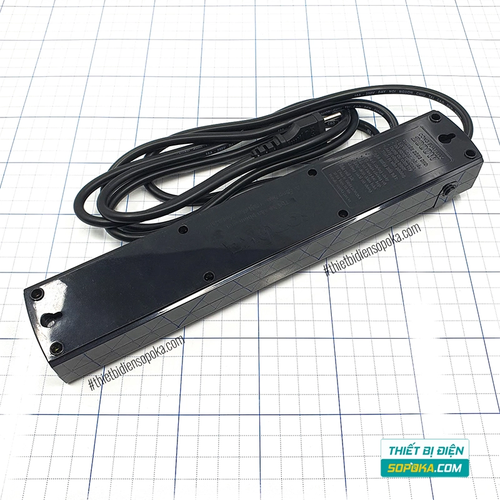 Ổ Cắm Điện 5 Lỗ 3 Chấu Lõi Sứ Chống Cháy Tự Ngắt Quá Tải 2200W 10A 5T SOPOKA