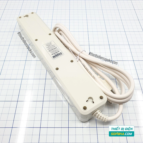 Ổ Cắm Điện 5 Lỗ Chéo Lõi Sứ 2200W 10A 5L2 SOPOKA