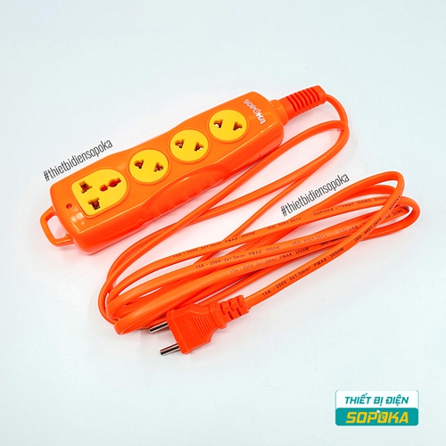 Ổ Cắm Điện 4 Lỗ Chéo 3000W 15A 250V 4C-3000W SOPOKA