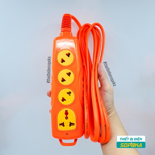 Ổ Cắm Điện 4 Lỗ Chéo 3000W 15A 250V 4C-3000W SOPOKA